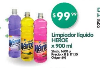 Supermercados Buenos Días Limpiador Líquido Heroe x 900ml oferta