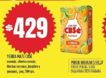 Supermercados Vea Yerba Mate CBSÉ oferta