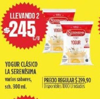 Supermercados Vea Yogur Clásico La Serenísima oferta