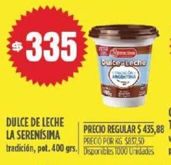 Supermercados Vea Dulce de Leche La Serenísima oferta