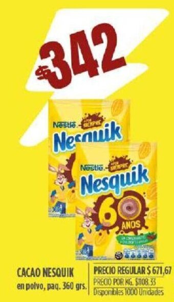 Supermercados Vea Cacao Nesquik oferta