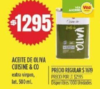 Supermercados Vea Aceite de Oliva Cuisine & Co oferta