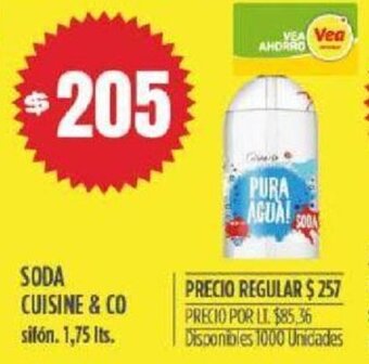 Supermercados Vea Soda Cuisine & Co oferta