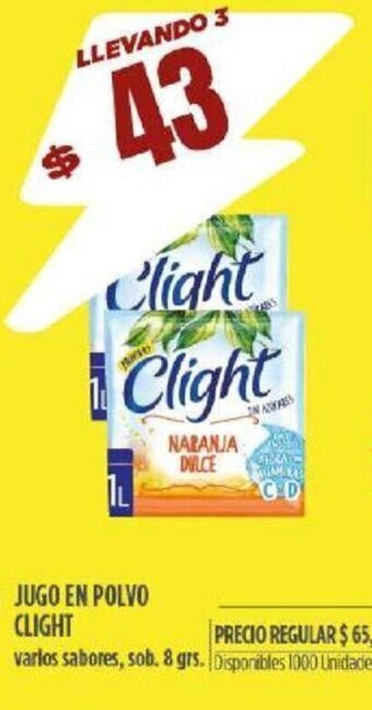 Supermercados Vea Jugo en Polvo Clight oferta