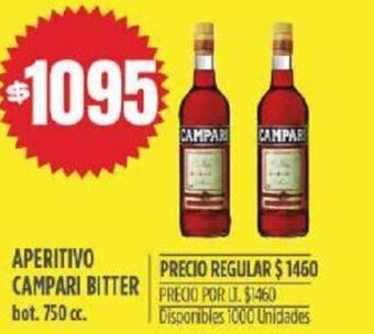 Supermercados Vea Aperitivo Campari Bitter oferta