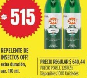 Supermercados Vea Repelente de Insectos Off! oferta