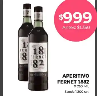 Supermercados Tadicor Aperitivo Fernet 1882 oferta
