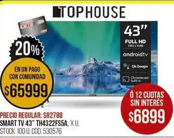 Coto Smart TV 43" TH322F5A oferta
