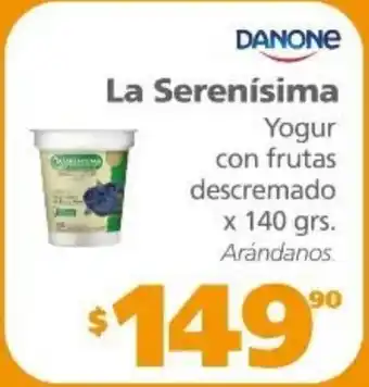 Actual Supermercados La Serenisima Yogur Con Frutas Descremado x 140 grs oferta