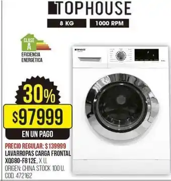 Coto Lavarropas Carga Frontal XQG80-F8 12E oferta