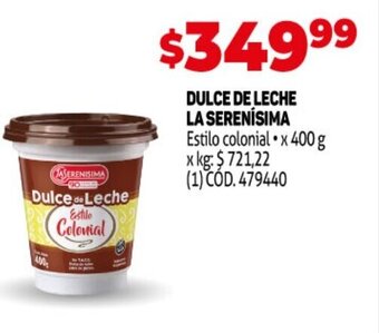 Makro Dulce de Leche La Serenísima oferta