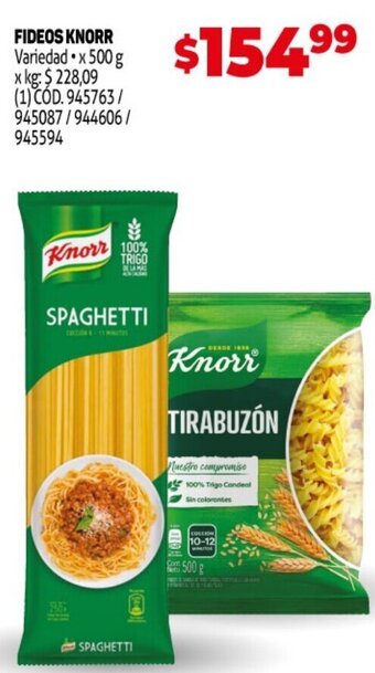 Makro Fideos Knorr oferta