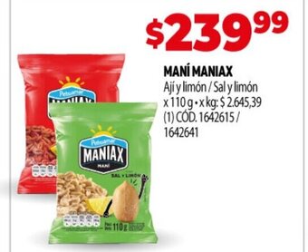 Makro Maní Maniax oferta