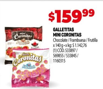 Makro Galletitas Mini Coronitas oferta