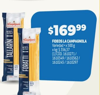 Makro Fideos La Campagnola oferta