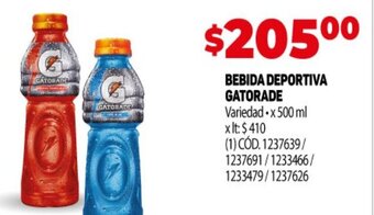 Makro Bebida Deportiva Gatorade oferta