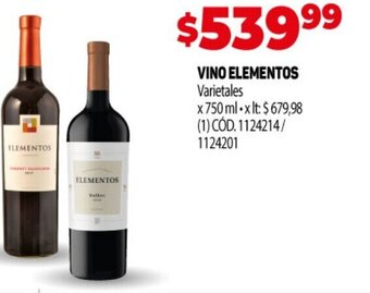 Makro Vino Elementos oferta