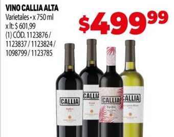 Makro Vino Callia Alta oferta