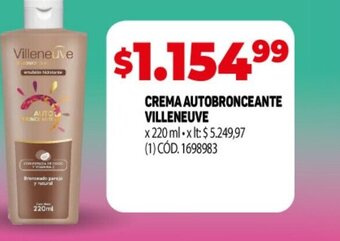 Makro Crema Autobronceante Villeneuve oferta