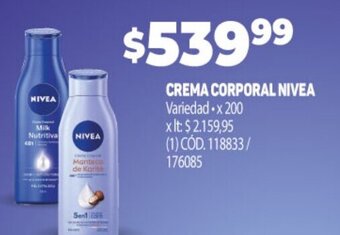 Makro Crema Corporal Nivea oferta