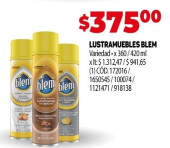 Makro Lustramuebles Blem oferta
