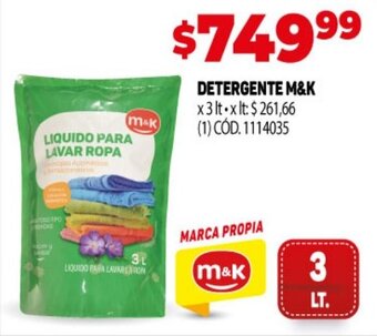 Makro Detergente M&K oferta