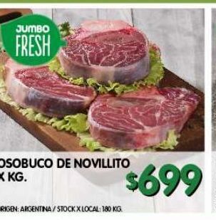 Jumbo Osobuco de novillito x kg oferta