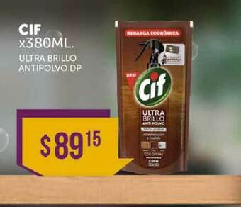 La Gallega Supermercados Cif X380ml Ultra Brillo Antipolvo Dp oferta