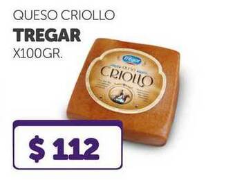 La Gallega Supermercados Tregar Queso Criollo x100gr oferta