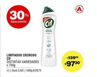 Atomo Conviene Cif Limpiador Cremoso x750g oferta