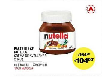 Atomo Conviene Passta Dulce Nutella Crema De Avellanas oferta