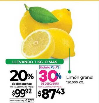 La Anonima Limón Granel 20% De Descuento oferta