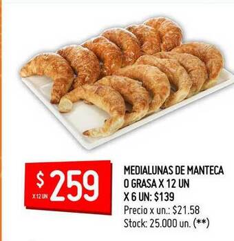 Walmart Medialunas De Manteca O Grasa X 12 Un X 6 Un oferta