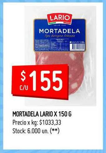Walmart Mortadela Lario X 150 G oferta