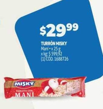 Makro Turrón misky maní oferta