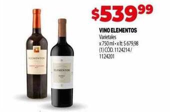 Makro Vino elementos oferta