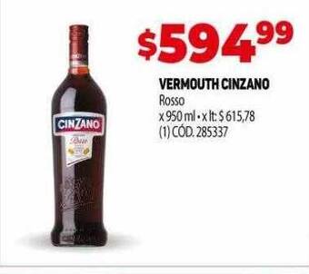 Makro Vermouth cinzano rosso oferta