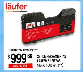 Walmart Set De Herramientas Laufer 51 Piezas oferta