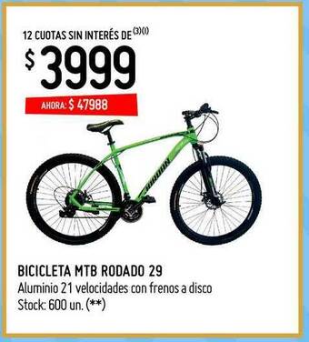 Walmart Bicicleta MTB Rodado 29 oferta