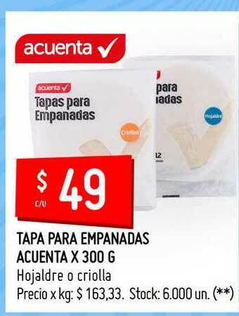 Walmart Tapa Para Empanadas Acuenta X 300 G oferta