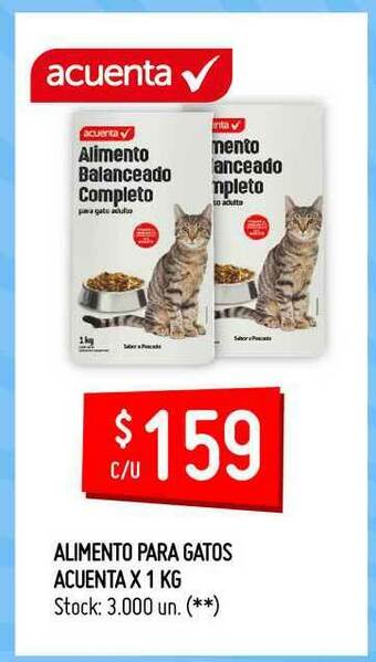 Walmart Alimento Para Gatos Acuenta X 1 Kg oferta