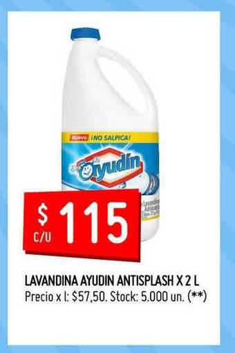 Walmart Lavandina Ayudin Antisplash X 2L oferta