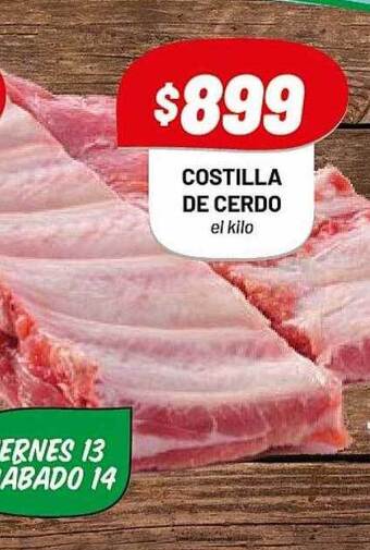 Almacor Costilla de cerdo oferta