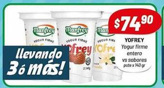 Almacor Yofrey yogur firme entero vs sabores oferta