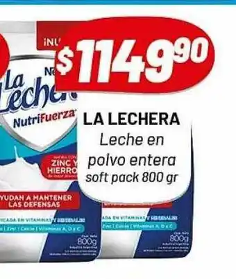 Almacor La lechera leche en polvo entera soft pack oferta