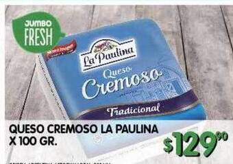 Jumbo Queso cremoso la paulina oferta