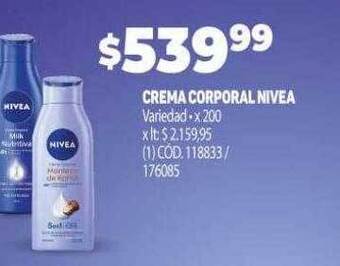 Makro Crema corporal nivea oferta