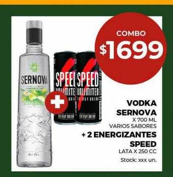 Super MAMI Vodka sernova + 2 energizantes speed oferta