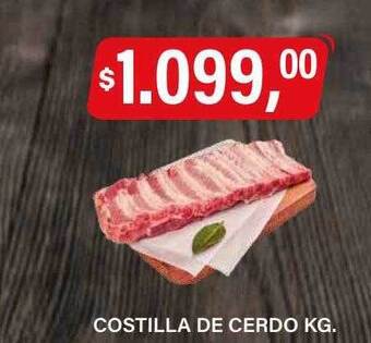 Supermercados Damesco Costilla de cerdo oferta