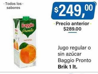Supermercados Damesco Jugo regular o sin azúcar baggio pronto oferta